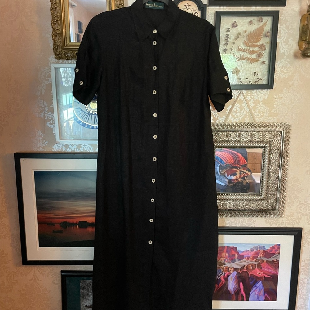 Harve Benard Black Long Sleeve Dress
